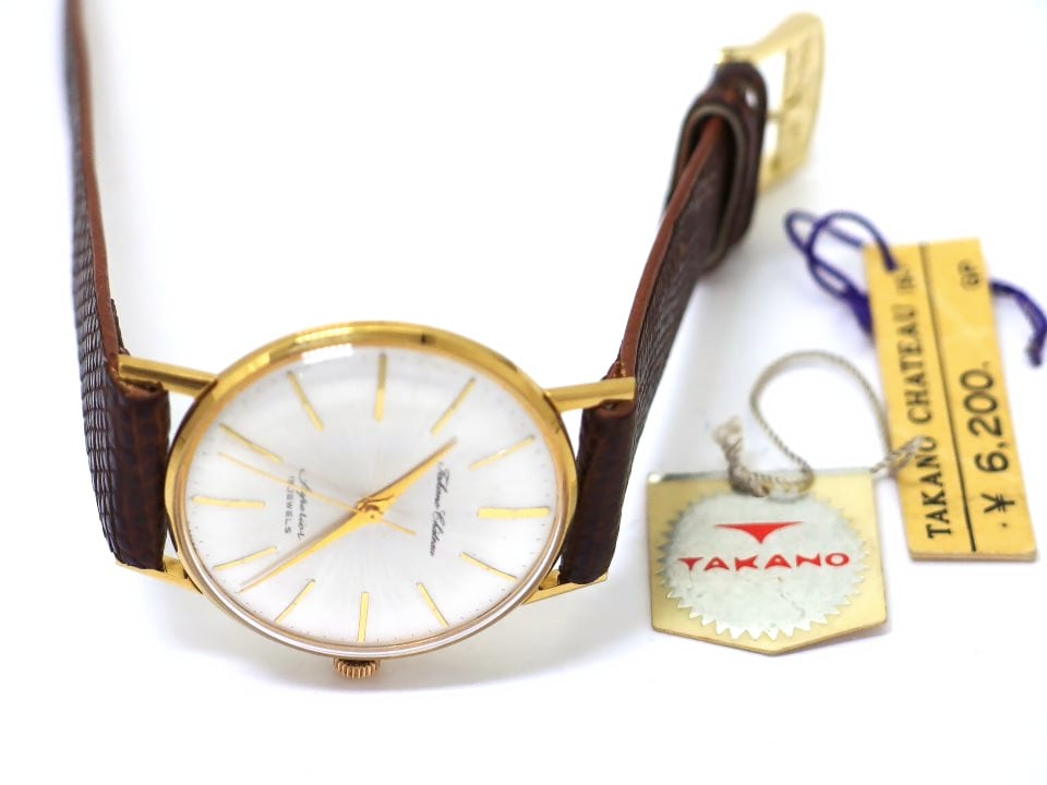 タカノ シャトー スーペリア Ref.30011 金メッキ タグ付き Cal.521 19