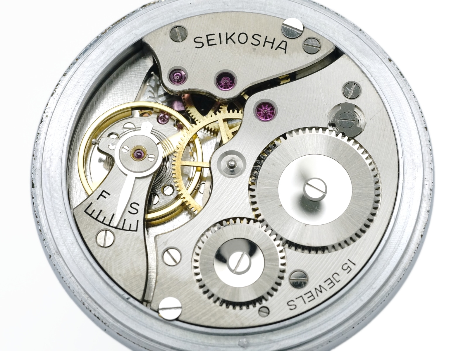 セイコー プレシジョン 懐中時計 91-0020 鉄道時計 中部支 15石手巻 OH