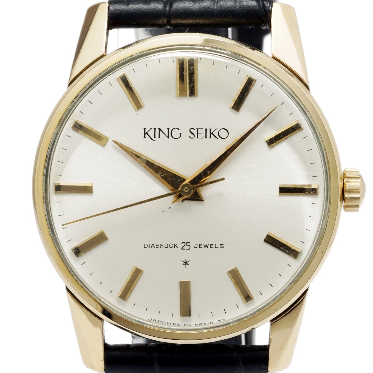 キングセイコー 1st 15034 AD文字盤 14金張り 25石 純正リューズ 手巻