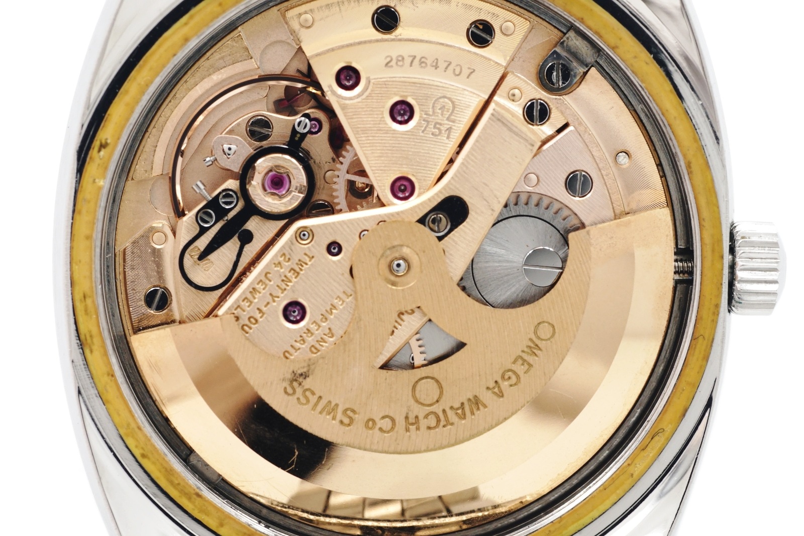 オメガ コンステレーション 168.029 WGベゼル 絹目文字盤 Cal.751 自動