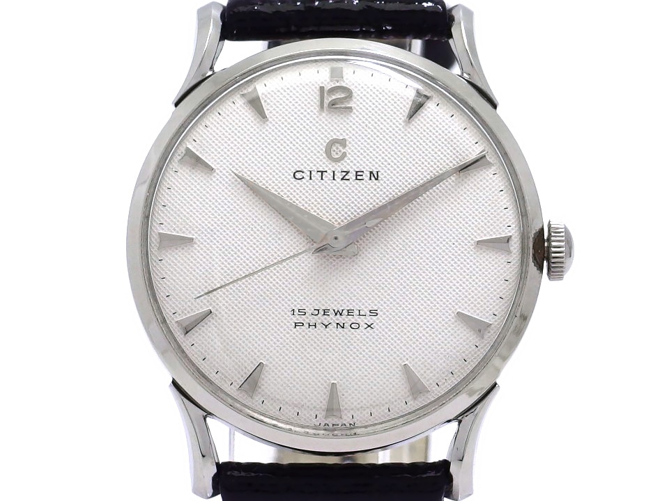 シチズン センターセコンド Cマーク くさび形インデックス 15石 手巻