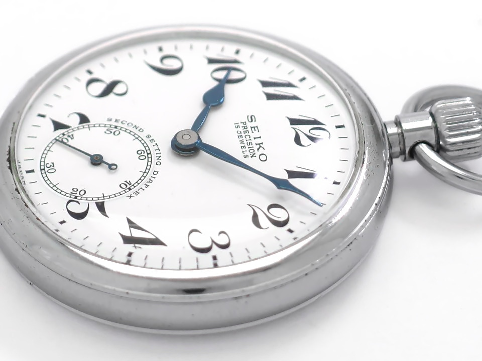 セイコー プレシジョン 懐中時計 鉄道時計 国鉄関西 青針 セコンド