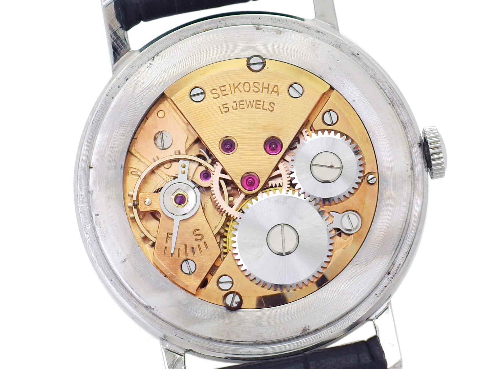 セイコー ユニーク Sマーク J13012 赤色機械 15石 手巻 OH済 昭和32年