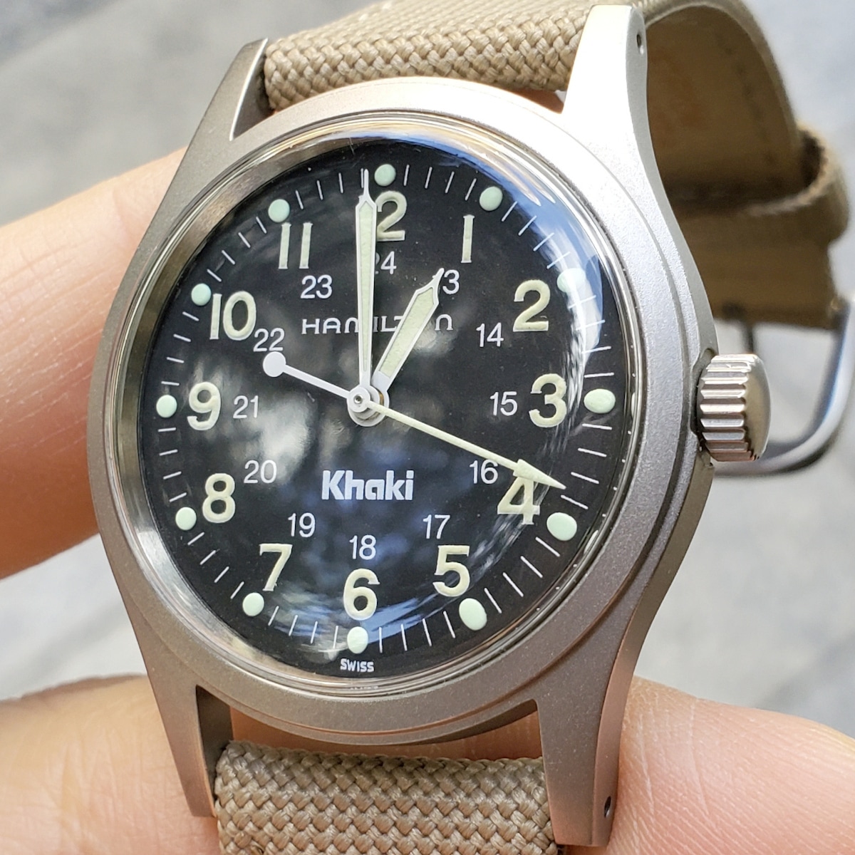 ハミルトン カーキ 9415A 33mm ブラック文字盤 Cal.2801-2 17石 手巻