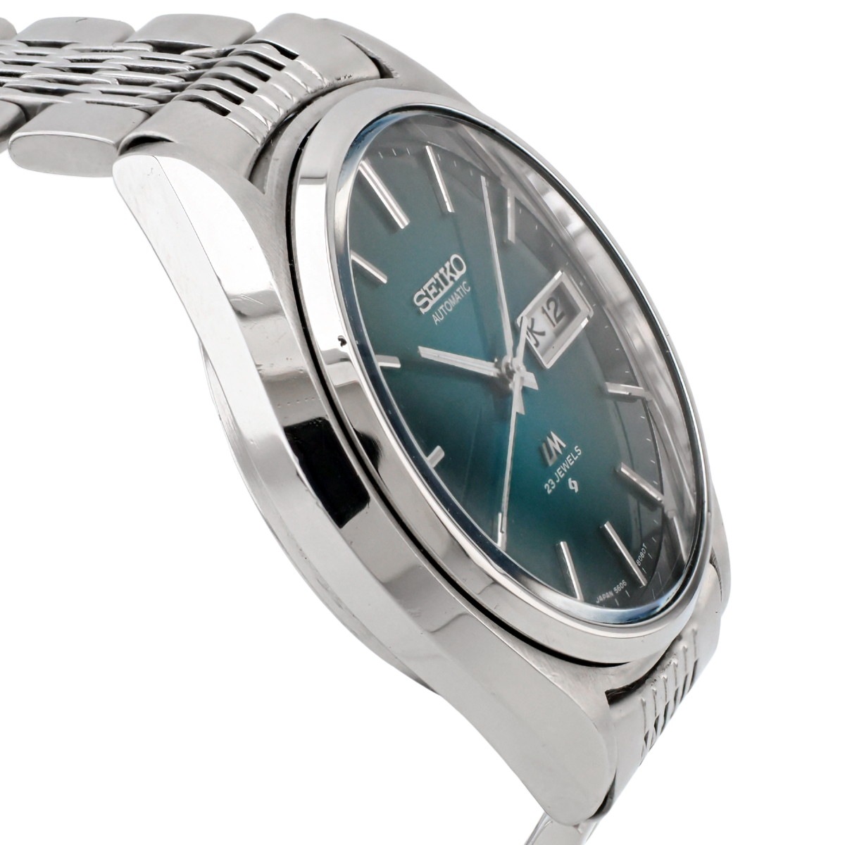 セイコー ロードマチック 5606-8050 グリーン文字盤 スクリューバック