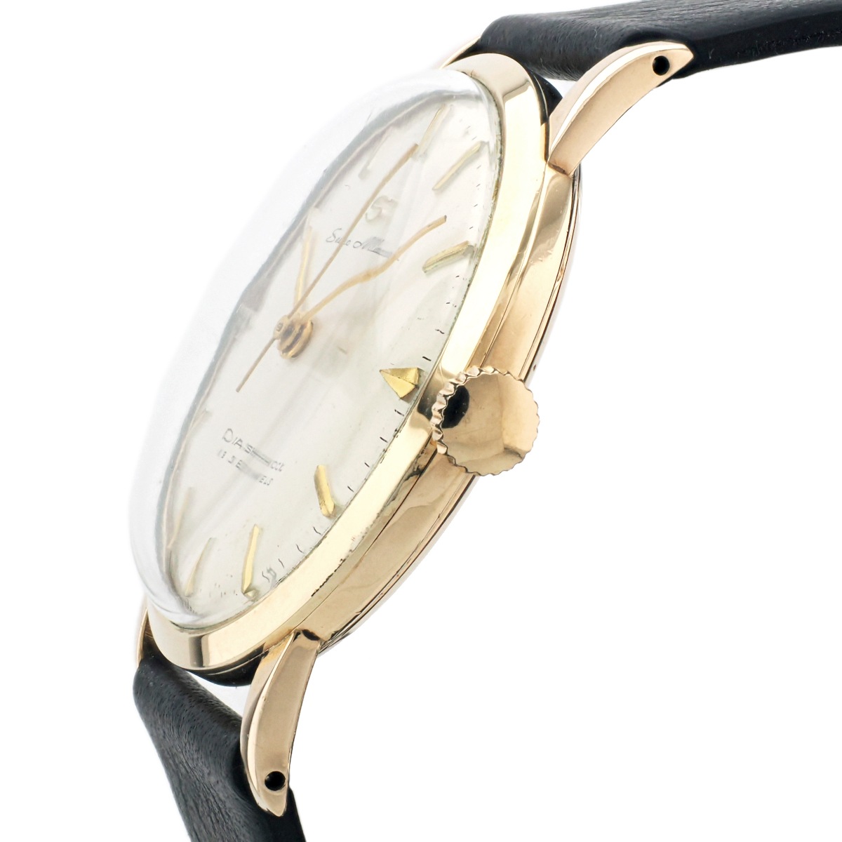 セイコー マーベル 14021 14金張り Sマーク 赤機械 19石 手巻 OH済