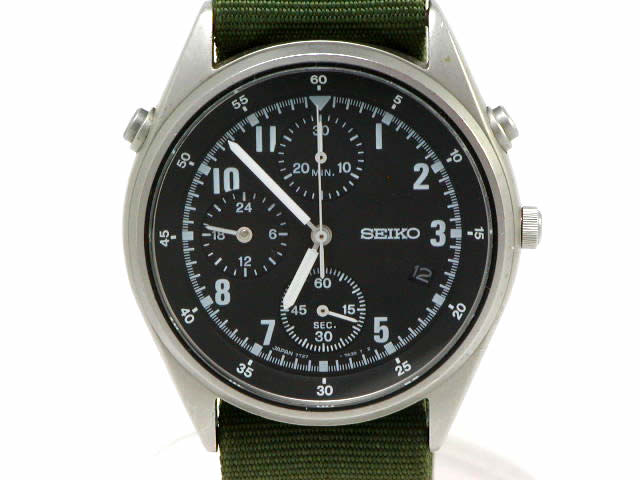 セイコー ミリタリー クオーツクロノ 英国防省採用 6645-99 USED
