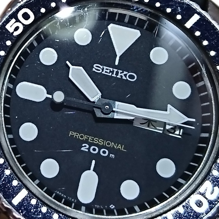 セイコー プロフェッショナル 200mダイバー 7C43-7010 クォーツ 昭和61