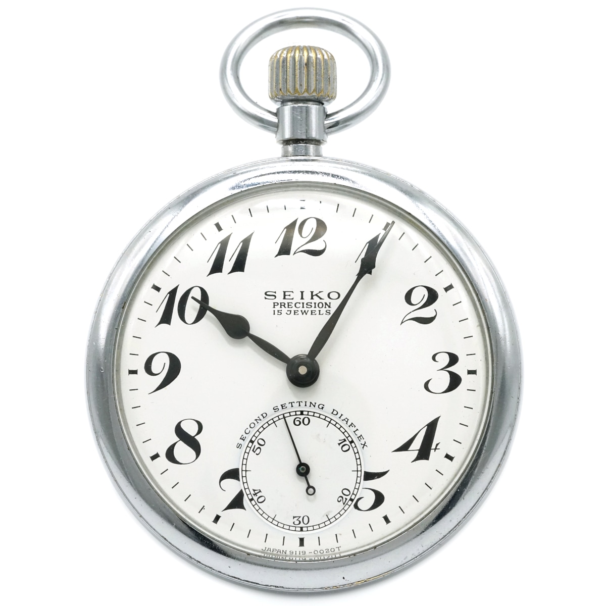 セイコー プレシジョン 懐中時計 鉄道時計 中支 黒針 セコンド