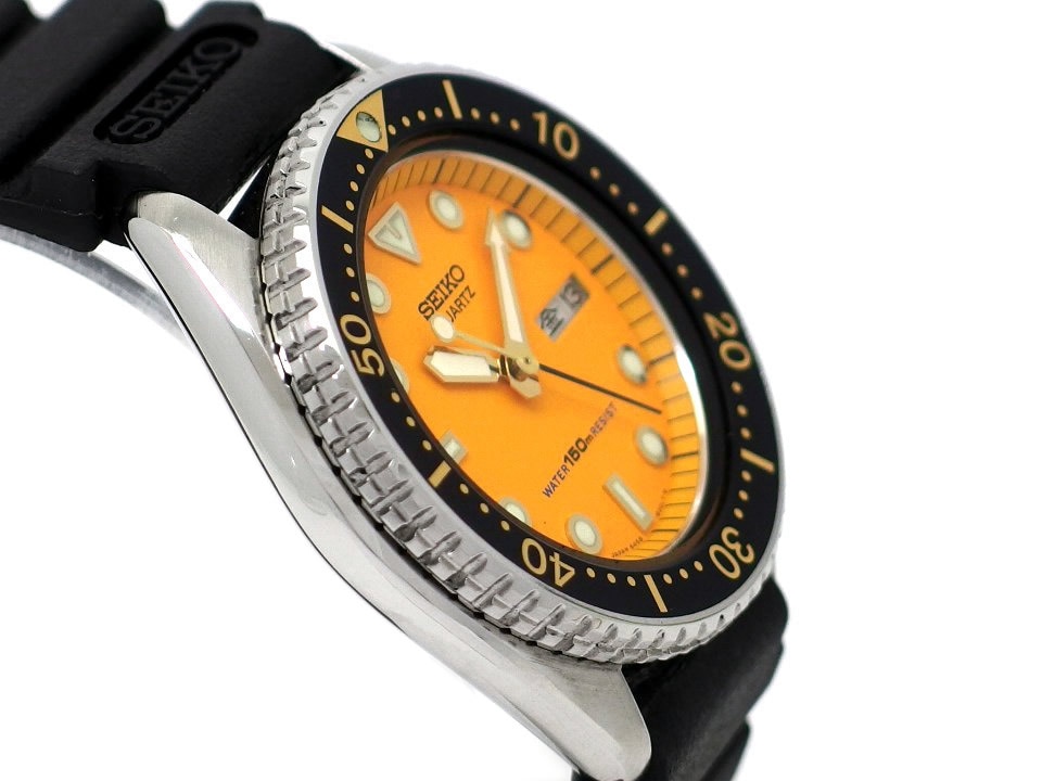 セイコー 150mダイバーズ オレンジ文字盤 6458-600A ボーイズ クオーツ