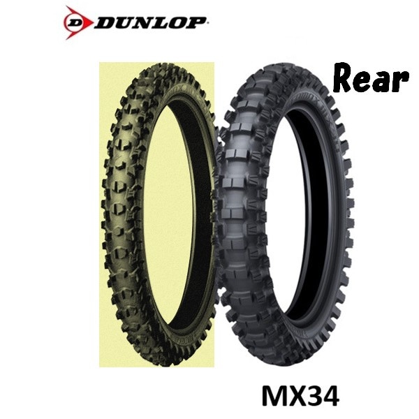 リア】 GEOMAX MX34 ＜ソフト＞ 100/90-19 57M DUNLOP | ブランドから