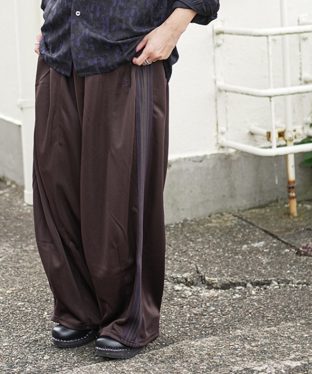 PU277]NEEDLES(ニードルズ) H.D.Track Pant - Poly Smooth ヒザデル