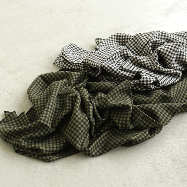 vc-2543]Veritecoeur(ヴェリテクール) リネンウールチェックストール