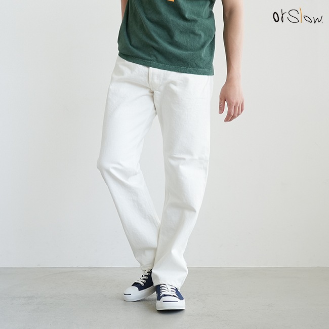 SALE 30%OFF】[01-1050W-69]orSlow(オアスロウ)105 80's WHITE/メンズ