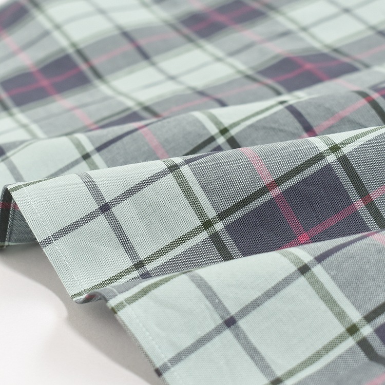 PMAR-SS01]PHIGVEL(フィグベル) Cambric Check Open Collar SS Shirt