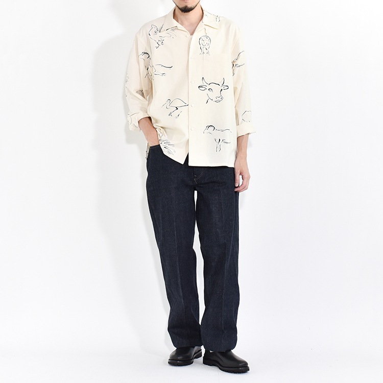 241OJ-SH03)OLD JOE(オールドジョー)ORIGINAL PRINTED OPEN COLLAR