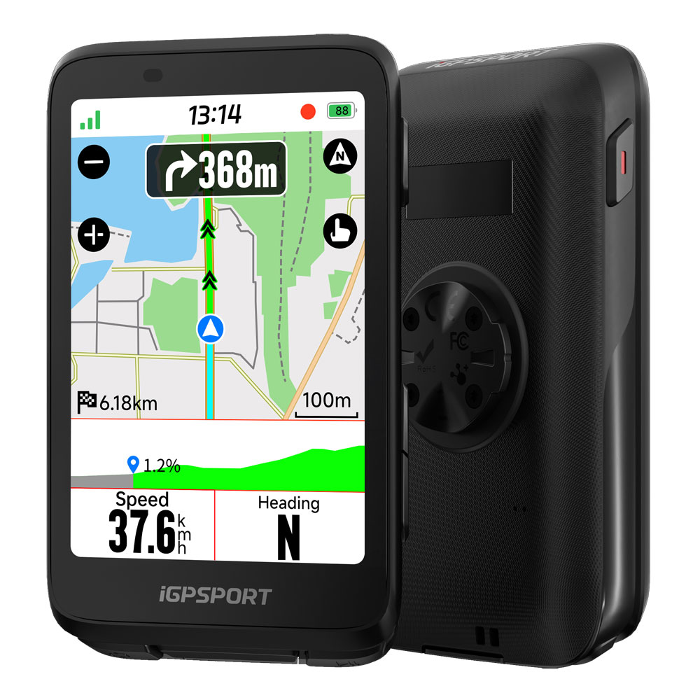 iGPスポーツ BiNavi ブラック サイクルコンピューター USB-TYPE-C充電