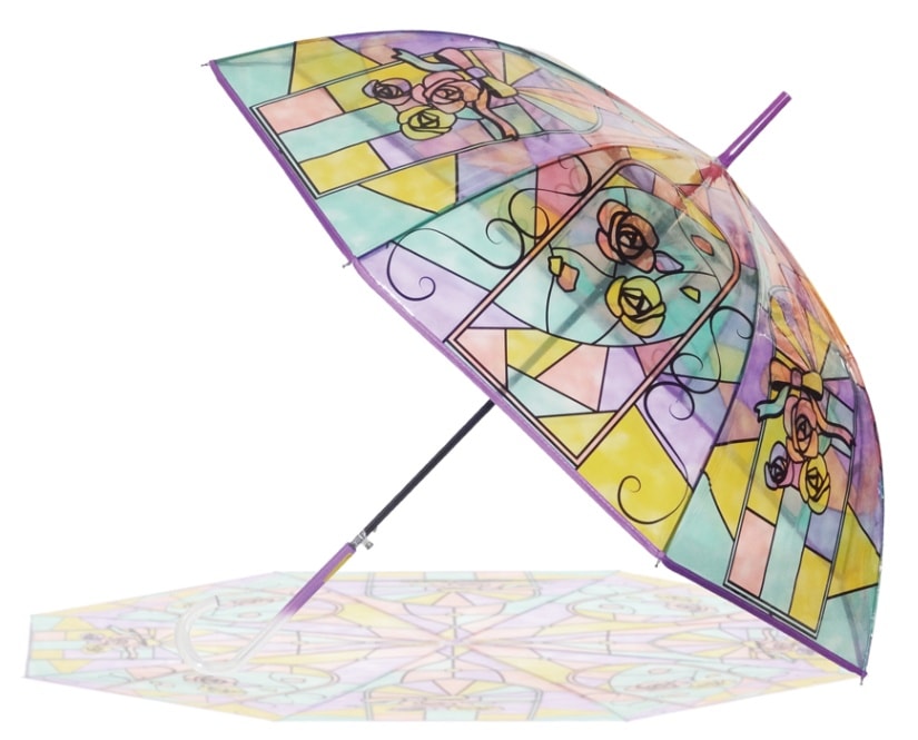 ステンドグラス風ビニール傘 薔薇 ST23SK2 （50054）（いのちのことば