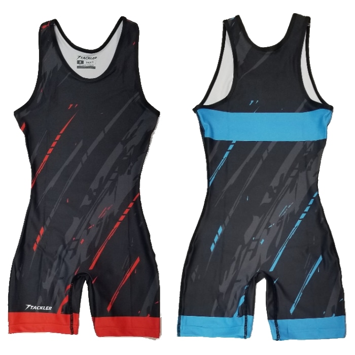 TACKLER・シングレット ストレッチハイ02【赤青セット】(TACKLER