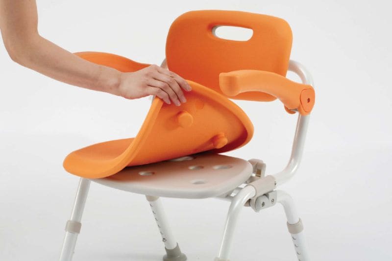 シャワーチェア「ユクリア」ミドルSPワンタッチおりたたみN｜ヤガミ