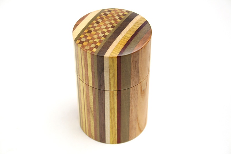 寄木 ムク茶筒 シマ | 茶托・茶筒 | 寄木細工専門店 箱根丸山物産