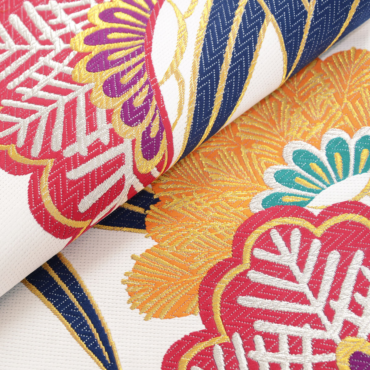 吉澤の友禅 紺 吉澤の本格型友禅 四君子（【振袖・袋帯・長襦袢の