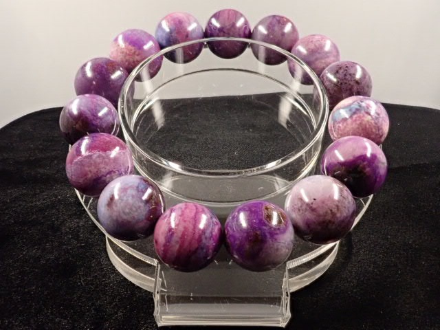 パープルピンクスギライト ブレスレット 14.0㎜ 5A+ | 天然石,サ行