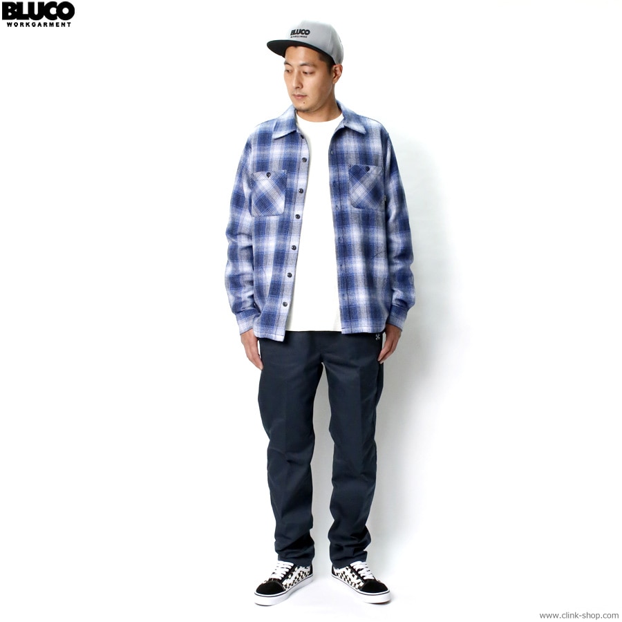 CLINK｜BLUCO OMBRE CHECK FLANNEL SHIRTS (BLUE) [145-11-047]｜東京