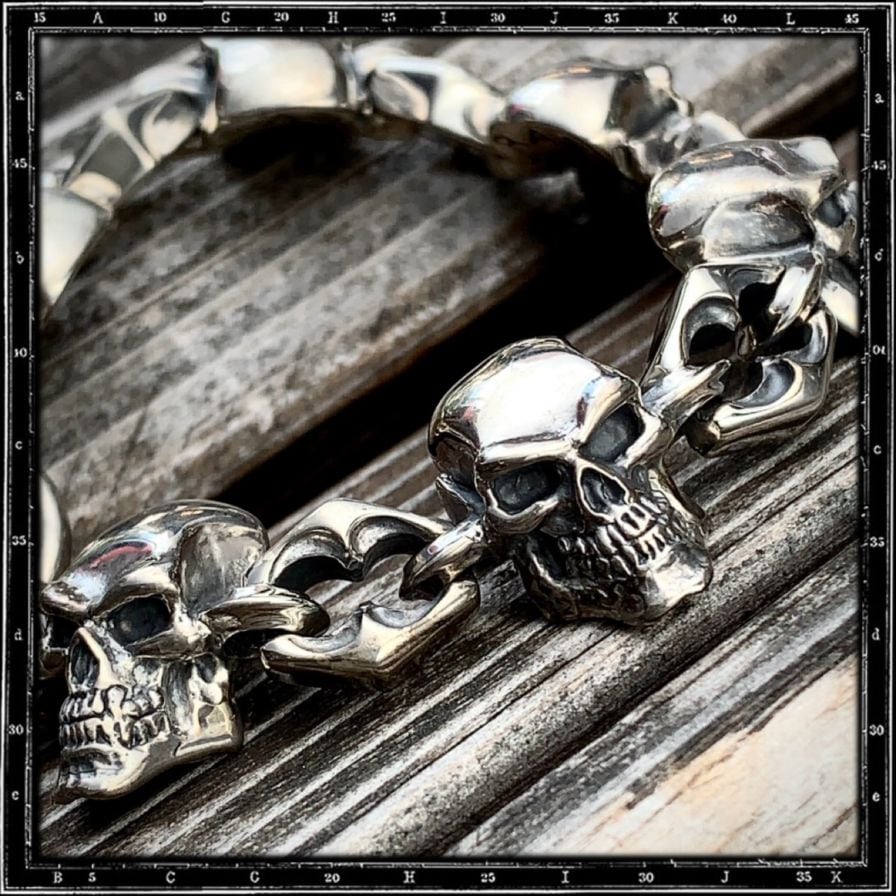 SKULL & LINK BRACELET | クレイジーピッグ公式オンラインストア