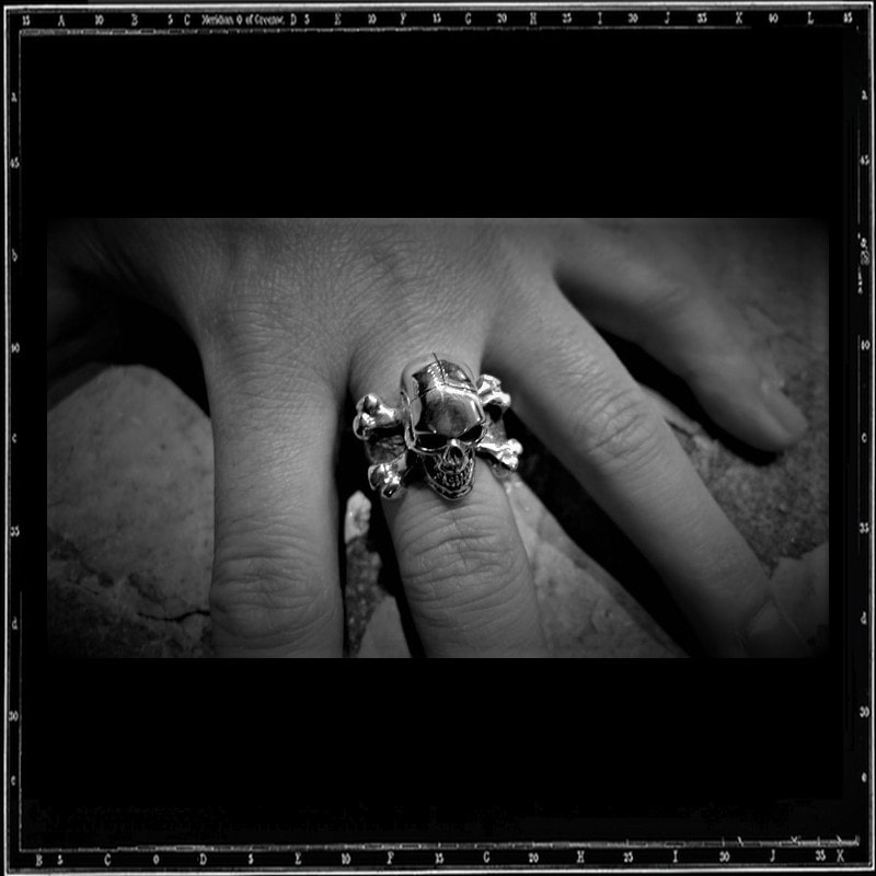 3D SKULL & CROSSBONES RING - LARGE | クレイジーピッグ公式