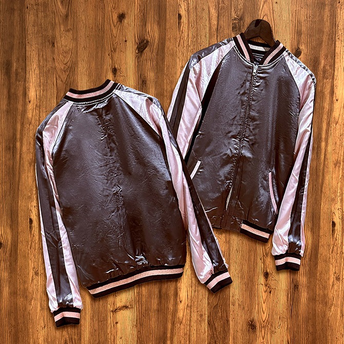 10/31まで10％引き】[Lサイズ]芸者柄刺繍リバーシブルスカジャン【送料