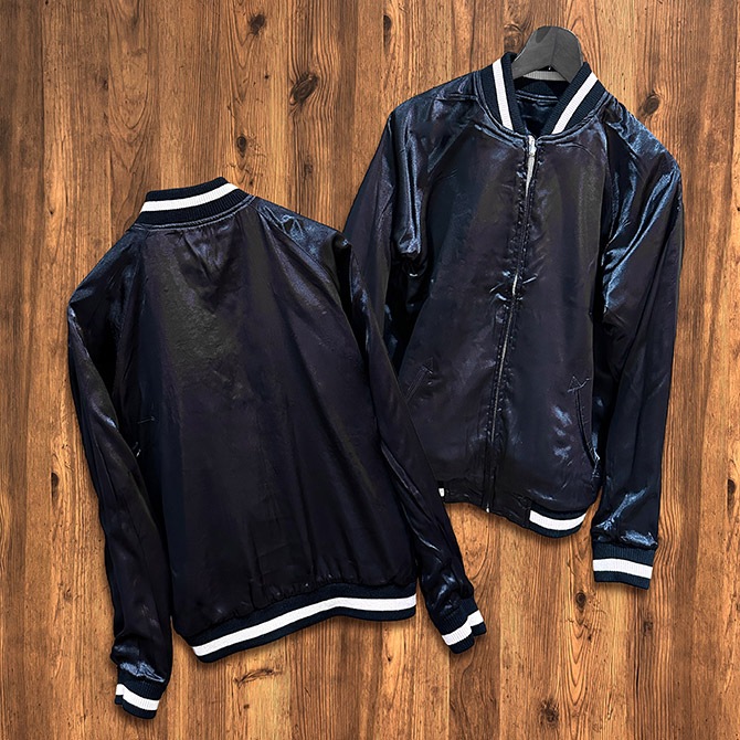 Lサイズ]平安猫の宴会柄刺繍リバーシブルスカジャン｜和柄｜横須賀