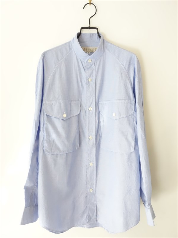 HAVERSACK ハバーサック/ ヘアラインチェックバンドカラーシャツ