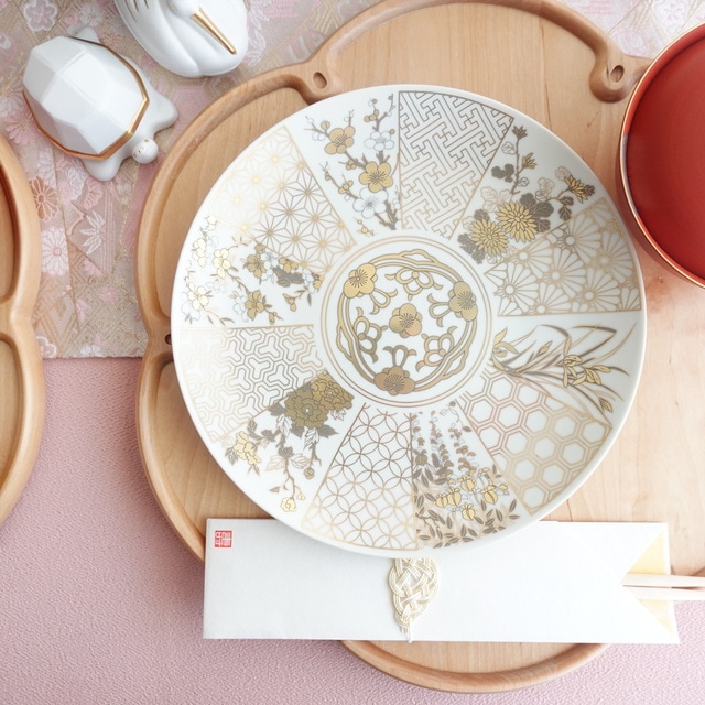 金襴 古伊万里 7号皿（化粧箱入り）FOURGRACEオリジナル ｜ 四季折々の