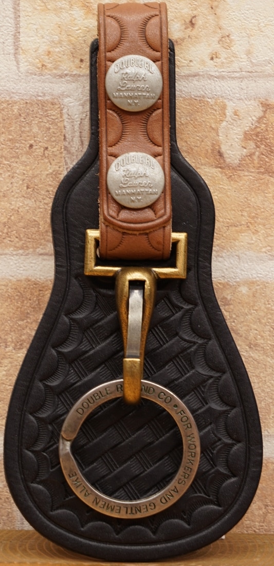 ダブルアールエル) RRL Two-Toned レザー キーホルダー Leather Key