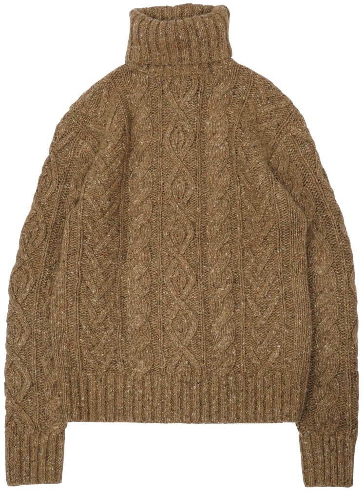 ダブルアールエル) RRL イタリア製 混紡糸使用 アランニット ウール