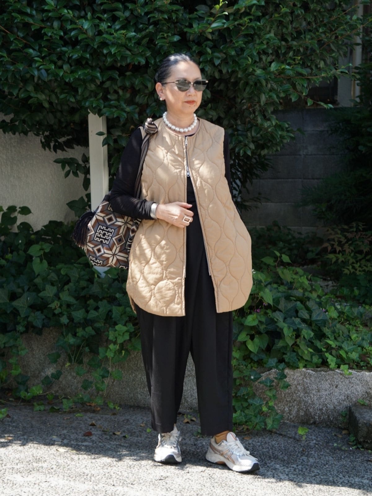 残りわずか】キルティングベスト ベージュ | OUTERS | ko by keiko