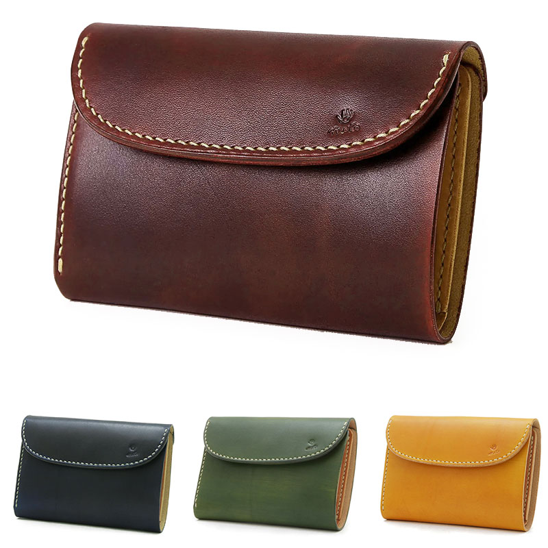 モト MOTO HAND-DYED MIDDLE WALLET 手染めミドルウォレット 三つ折り