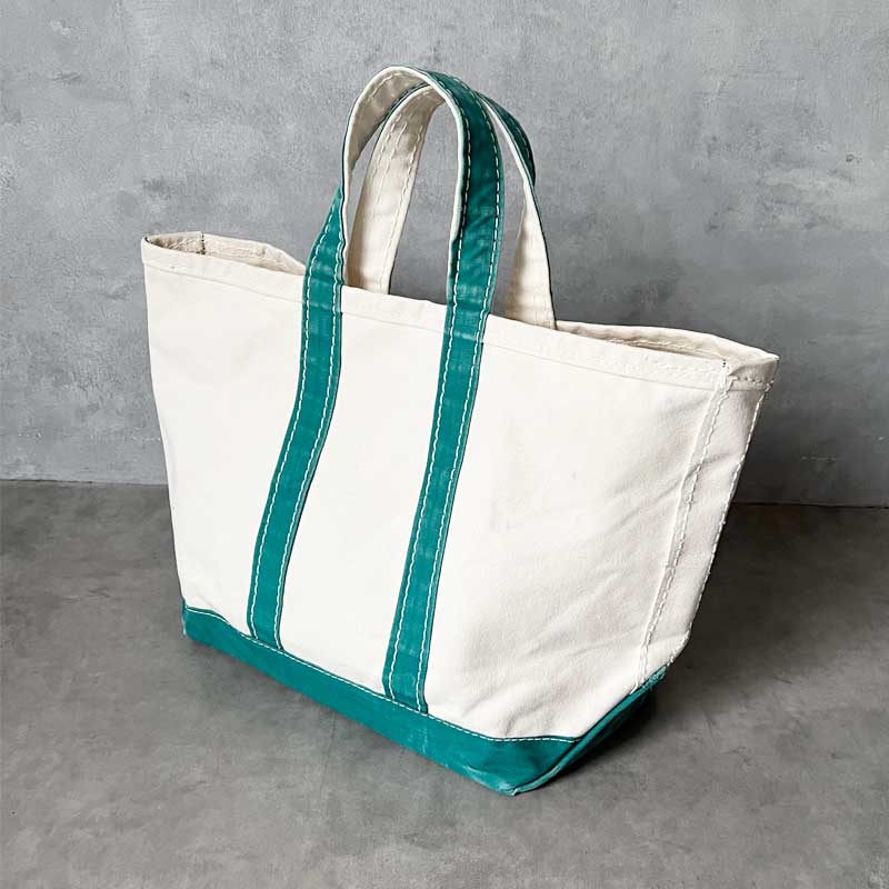 70'S L.L.BEAN Side Tag Tote Bag GREEN/NATURAL 70年代 L.L.Bean