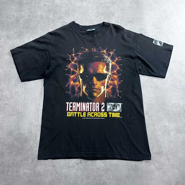 90'S TERMINATOR2 3-D BATTLE ACROSS TIME T-SHIRTS Made in USA BLACK