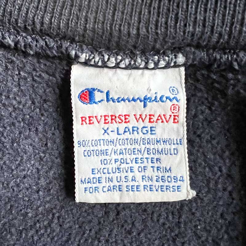 90'S CHAMPION Reverse Weave College Print Sweat Shirts NAVY/XL