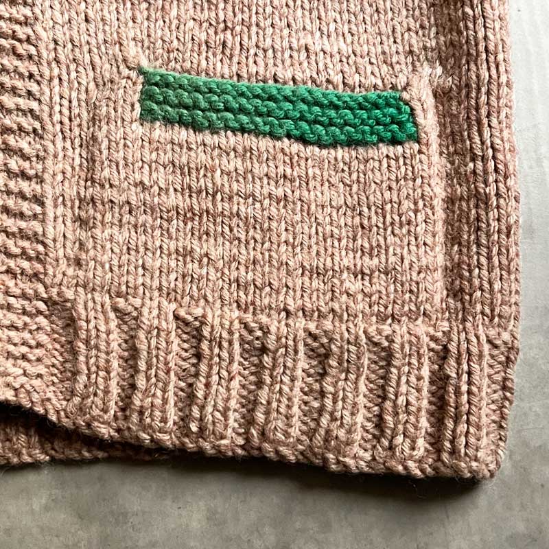 50-60'S Cowichan Golf Pattern Sweater Lightning Zipper 50-60年代