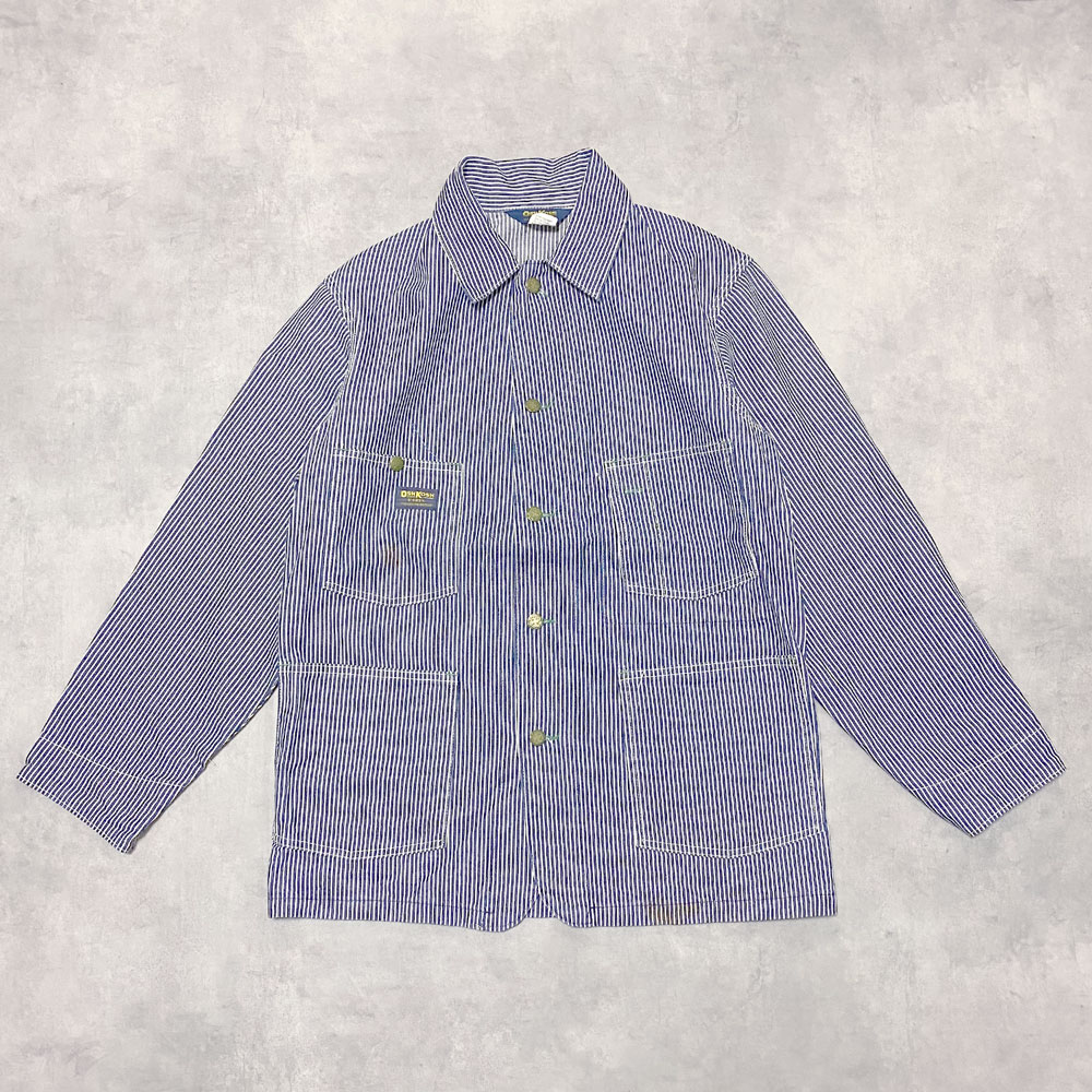 80's OSHKOSH HICKORY CHORE JACKET Made in USA 80年代 オシュコシュ