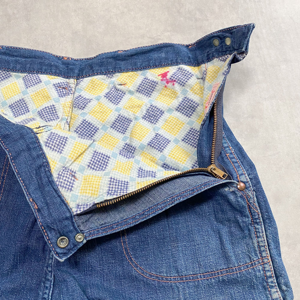 60's JEANIES by BLUE BELL DENIM RANCH PANTS 60年代 ブルーベル