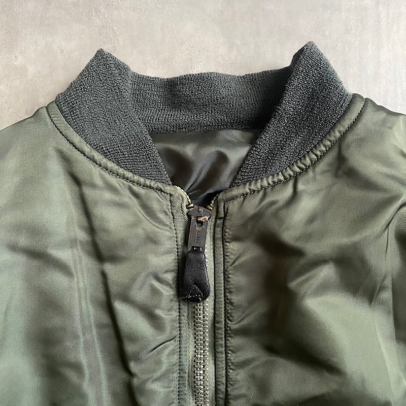 80'S USAF MA-1 MIL-J-8279F Flight Jacket LARGE フライト グランド