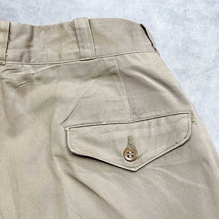 60's USMC ZIP CHINO TROUSERS W30/L34 60年代 アメリカ海兵隊