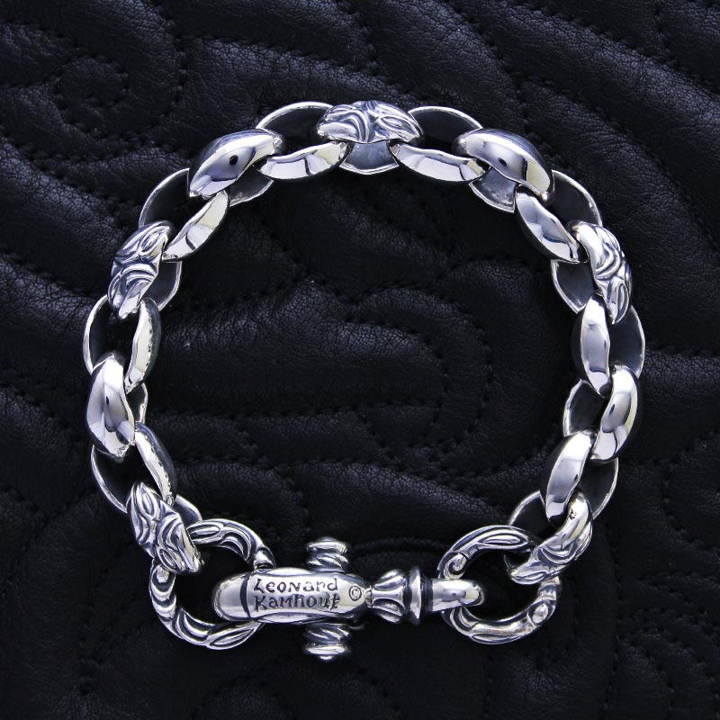 カーヴド シルク リンク (M) ブレスレット (クレーン サークル