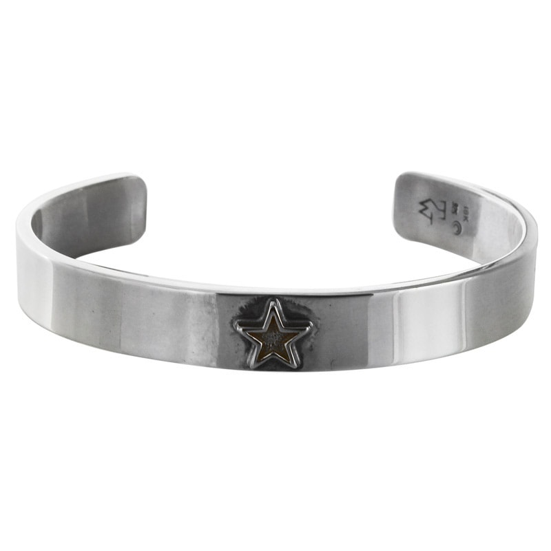 SILVER BANGLE 10mm WITH 1 SILVER SMALL STAR | ブレスレット