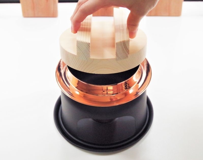 純銅製 炊飯釜 『ごはんはどうだ！』 1合用 新光金属 羽釜 燕 燕三条