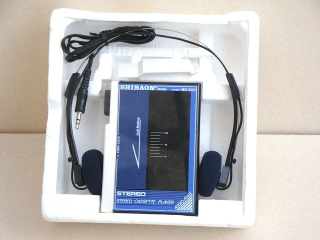 SHINAON STEREO ステレオ カセット プレーヤー MG-600 ヘッドホン 昭和